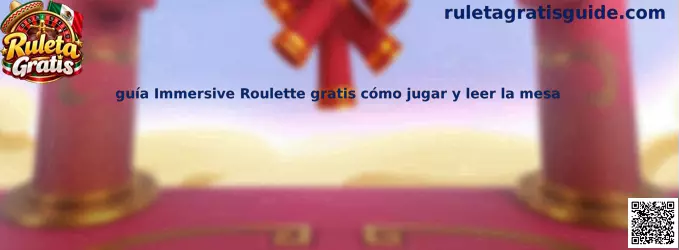 Guía Immersive Roulette gratis cómo jugar y leer la mesa